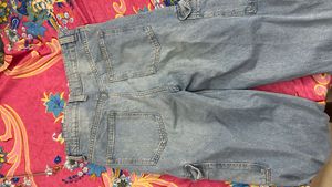 Light Wash Cargo Jeans