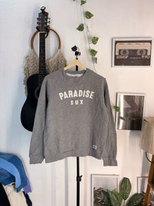 Grey Paradise Sux Crewneck Sweatshirt