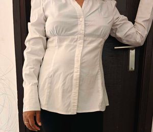 White Button-Down Top