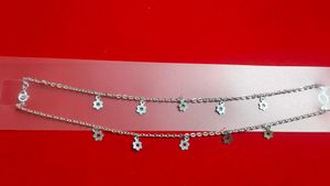 Delicate Flower Anklet pure silver