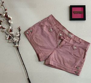 Pink & White Cute Striped Shorts