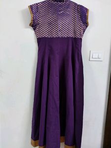 Festive Purple Long Kurta/ Dress