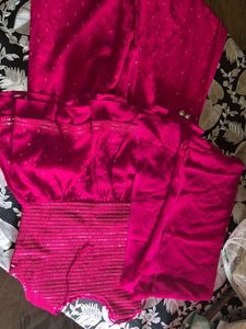 Beautiful Sequined Pink Peplum Blouse