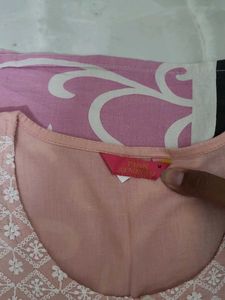 Pink Embroidered Kurta