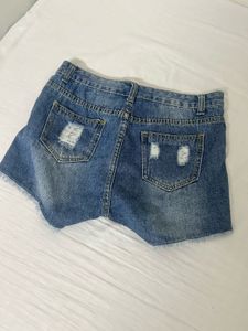 Distressed Denim Shorts