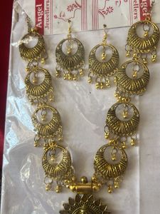 Ganesha Pendant Necklace &amp; Earrings Set