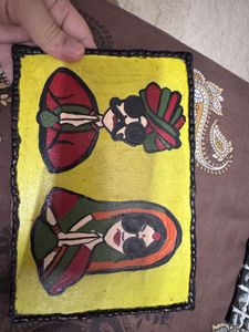 Embellished Mirror work canvas 3 paintings