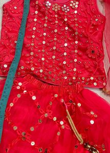 Pink Heavy Lehenga For Girls Upto 6 8 Year Old