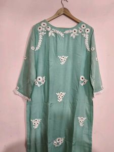 Kolkata HANDWORK Embroidered Kurta Pure Muslin