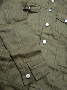 Men's Olive Green Denim Jacket