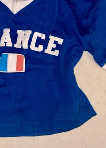 France printed blue baby tee💙🪽