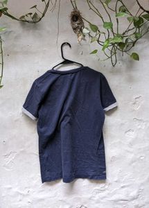 Graphic Print Navy Blue T-Shirt
