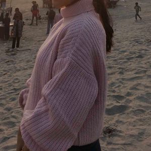 Heavy Pink Knit Sweater