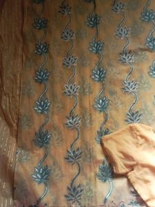 Yellow Embroidered Saree