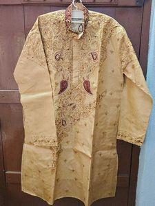 Bengali style Embroidered tussar Silk Kurta