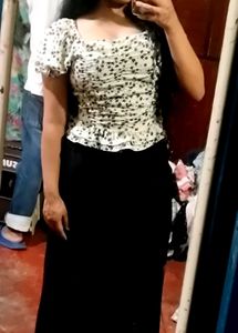 Floral Print Ruched Top