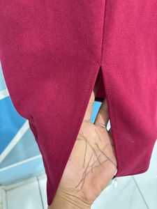 Burgundy Pencil Skirt