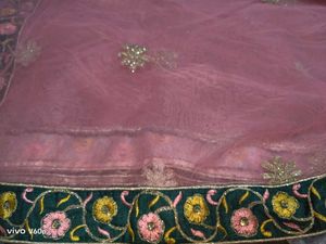 Embroidered Green lehnga with Mirror Work