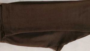 Brown Textured Leggings