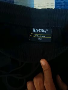 Black Cargo Pant Side Two Pockets