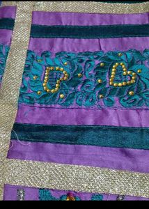 Purple Embroidered unstitched