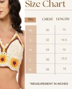 Crochet Sunflower Halter Top