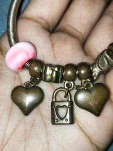 Charm Bracelet with Heart &amp; Lock