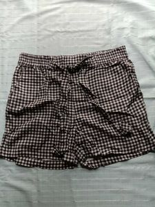 Black and White Gingham Shorts