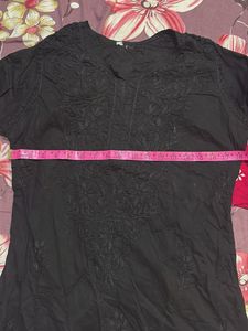 Black Chikankari Kurta