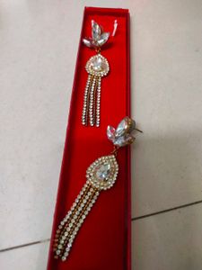 Stunning Dangle &amp; Hoop Earrings Set