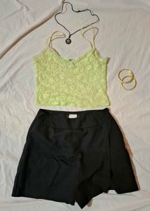 Lime Green Lace Cami Top 🌹