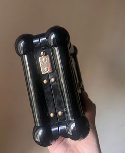 Rare LV lucite black clutch
