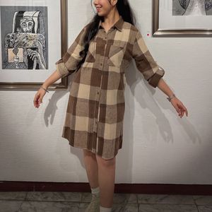 Oversized Checkered Shacket