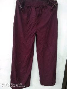 Adidas Burgundy Pants with Trefoil Logo