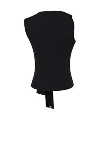 Chic Black Tie-Front Sleeveless Top