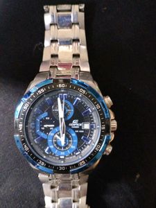 Mens Edifice Casio Watch Silver