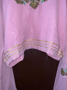 Elegant Pink Embroidered Gown