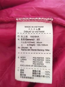 Nike Golf Pink Puffer Jacket
