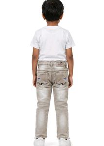 Light Beige faded jeans for kids