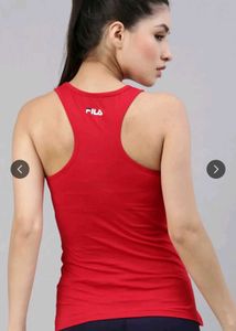 Fila Red Logo Tank Top