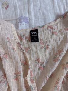 Floral Print Sheer Blouse