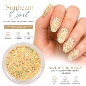 Sunbeam Opal Mirror Glass Shine Seqins Nail Art