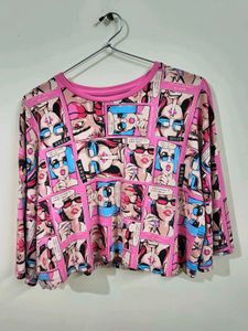 HERE&amp;NOW Graphic Printed Pure  Cotton Drop - shoul