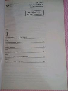 IGNOU Textbook NEV 001 An Introduction To The Environment (Environmental Concerns) 1