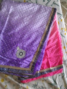 🍇🍒Gorgeous Purple & Pink Saree