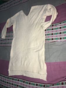 Cream Top &amp; Black Pants Set