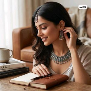 Ethnic Oxidized Silver Jewellery Set