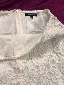 White Lace Mini Skirt