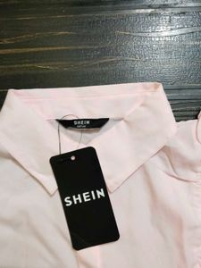 SHEIN Pink Ruffle Sleeveless Shirt