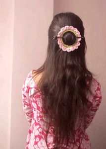 Handmade Flower Hair accessory+ bun stick